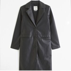 Abercrombie Vegan Leather Dad / Trench Coat